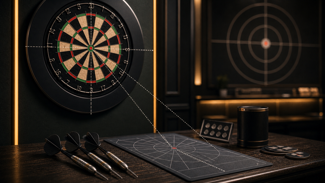 Aim darts like a pro featured image with sightline guides and grouped darts