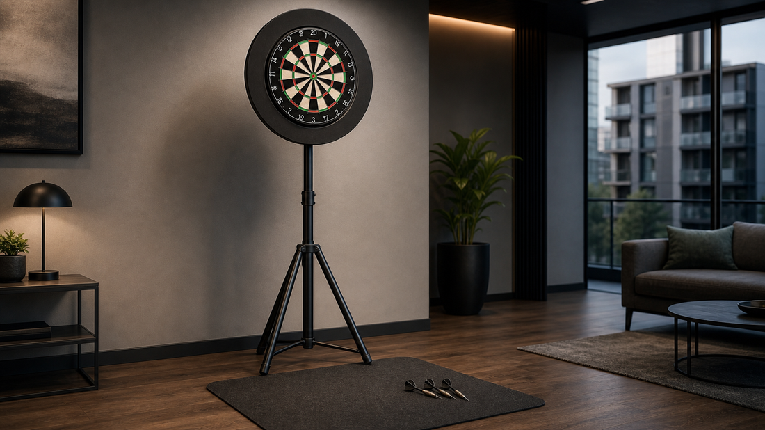 Dartboard stands worth it featured image with freestanding dartboard setup