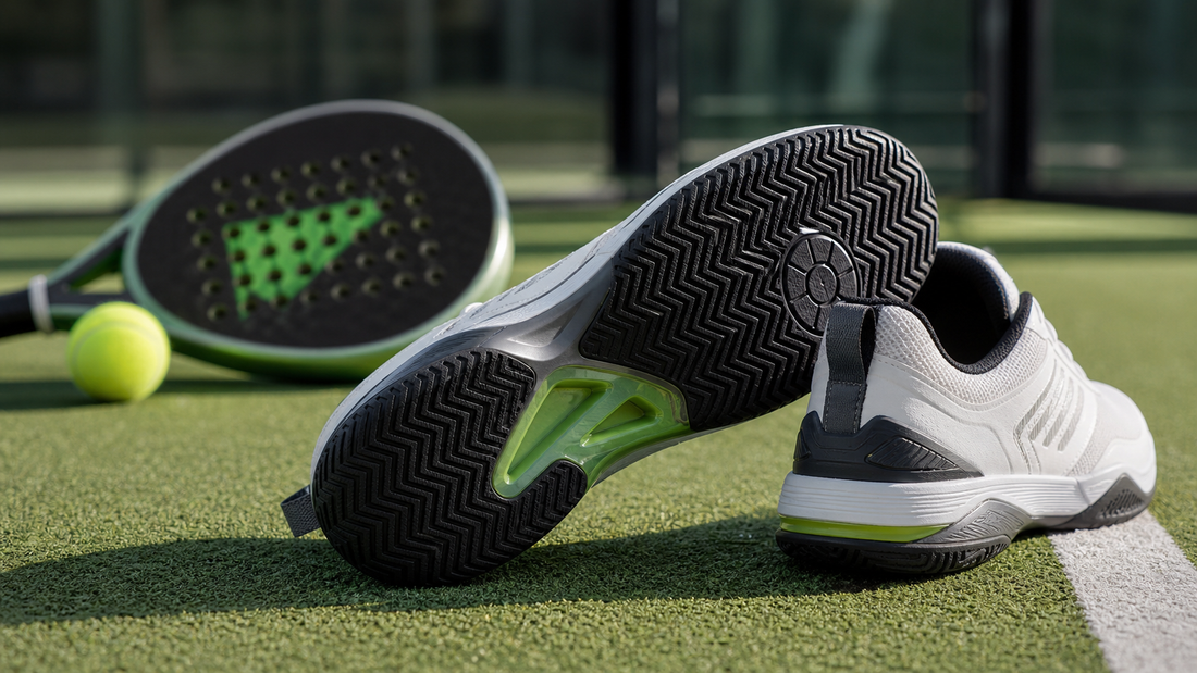 Best padel shoes featured image with outsole grip on court surface