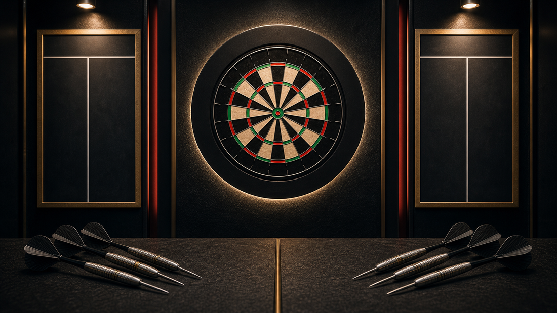 Darts matches end in a draw featured image with balanced score panels