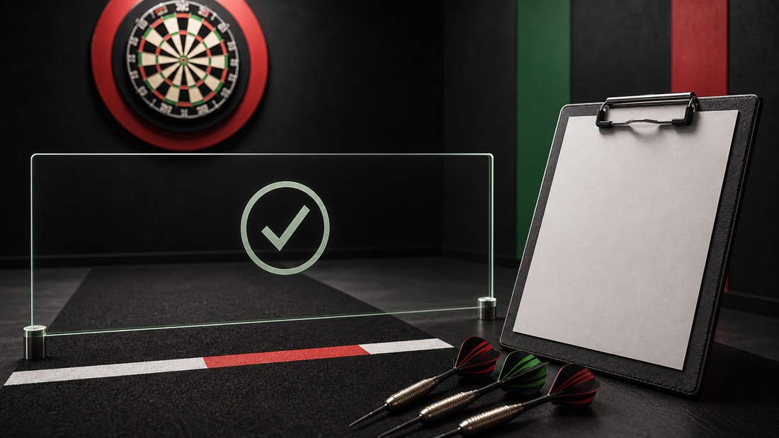 Can you cheat at darts featured image with fair play oche and dartboard