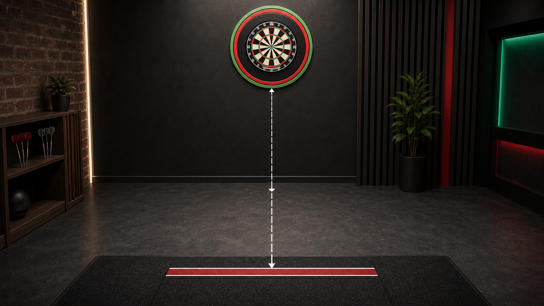 Dart throw line distance featured image with oche measurement guide