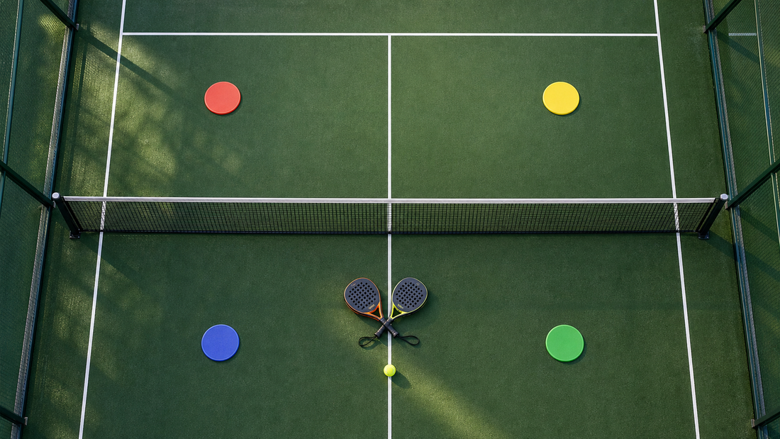 Doubles padel tactics featured image with player position markers on court