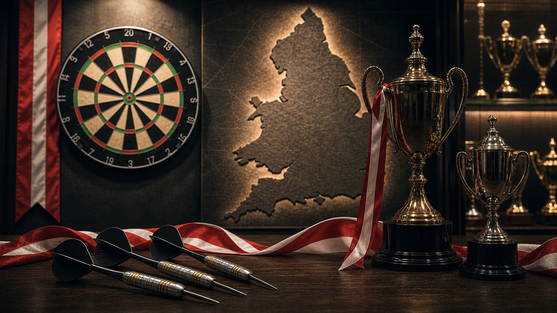 England darts champions featured image with dartboard trophy and red white accents