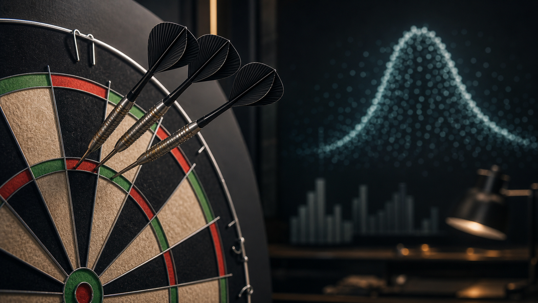 How common is a 180 in darts featured image with treble twenty and probability dots