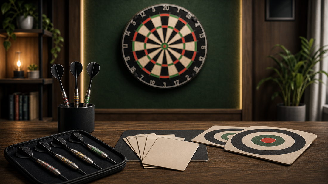 Beginners learn darts featured image with tidy practice setup