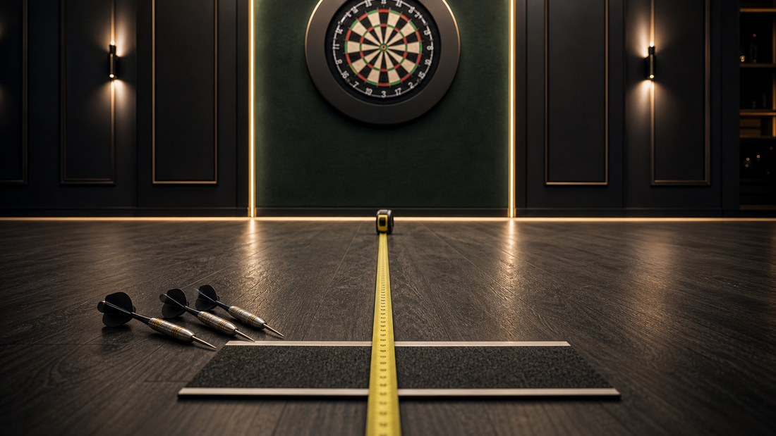 How do you measure a darts line featured image with tape measure and oche