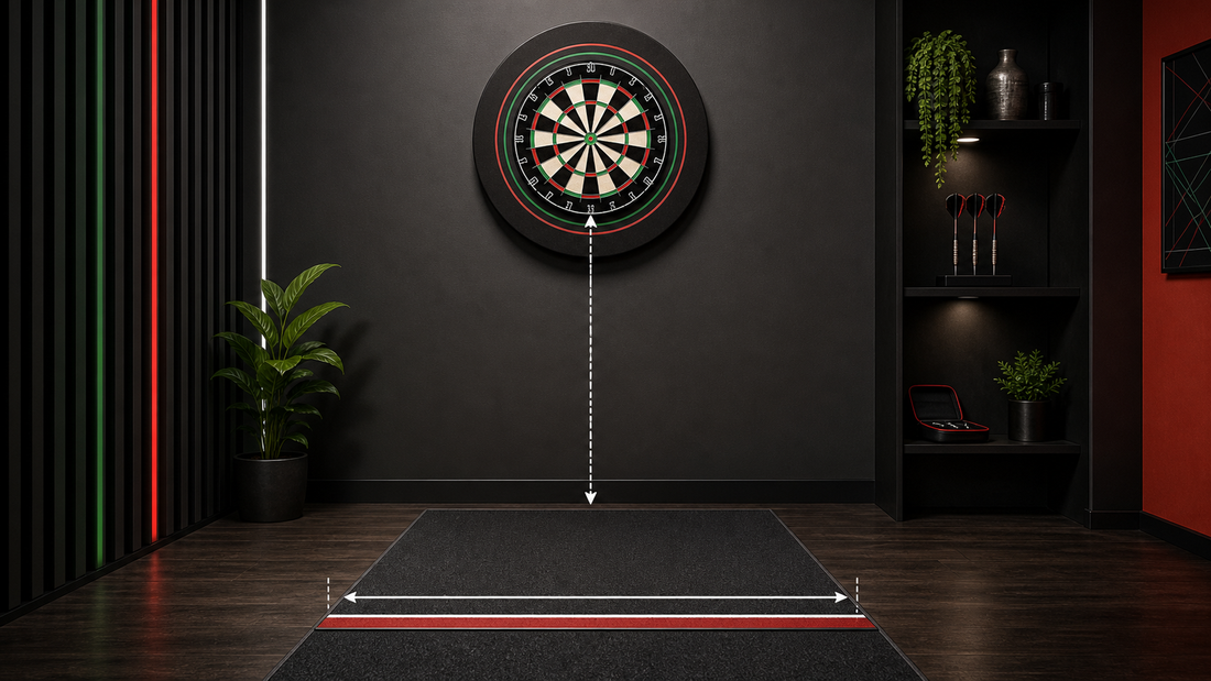 How far and high is a dartboard featured image with height and distance setup guide