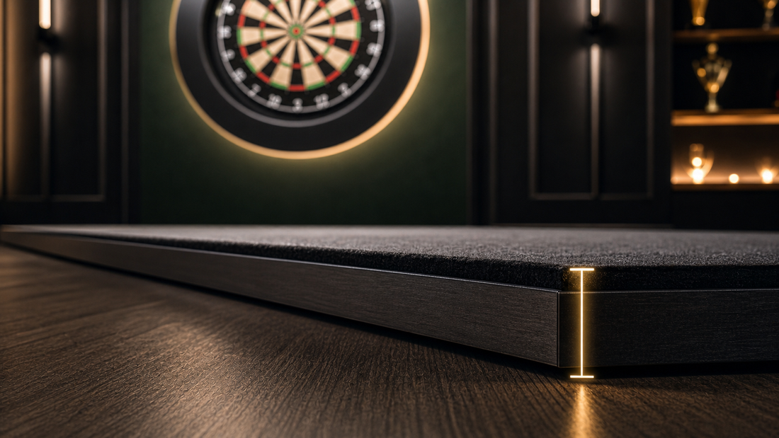 How tall is an oche featured image with raised oche and dartboard