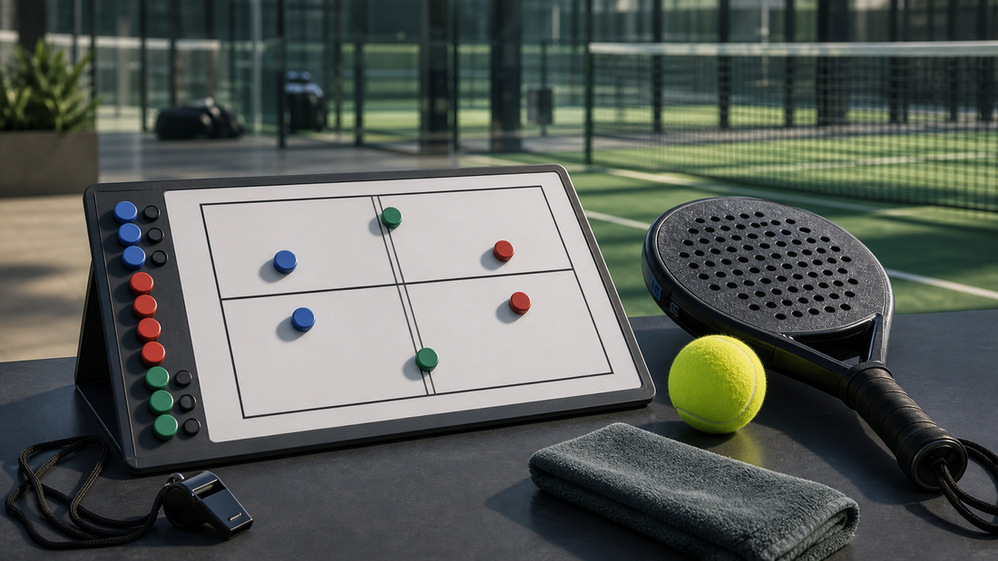 How to organise a padel match featured image with rotation board and court kit