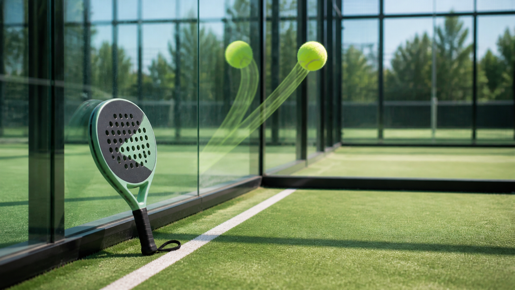 How to use the walls in padel featured image with glass rebound and racket