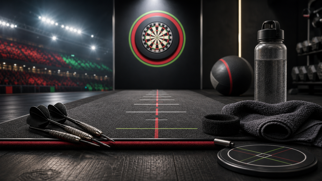 Is darts a sport or a skill featured image with darts equipment and training setup