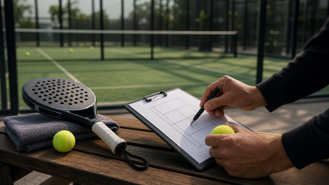 Padel lessons for beginners featured image with coach hand and racket grip