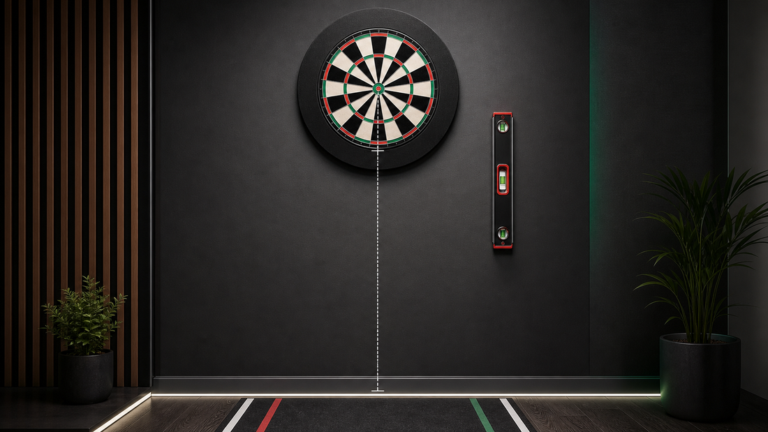 Regulation dartboard height featured image with bullseye height guide