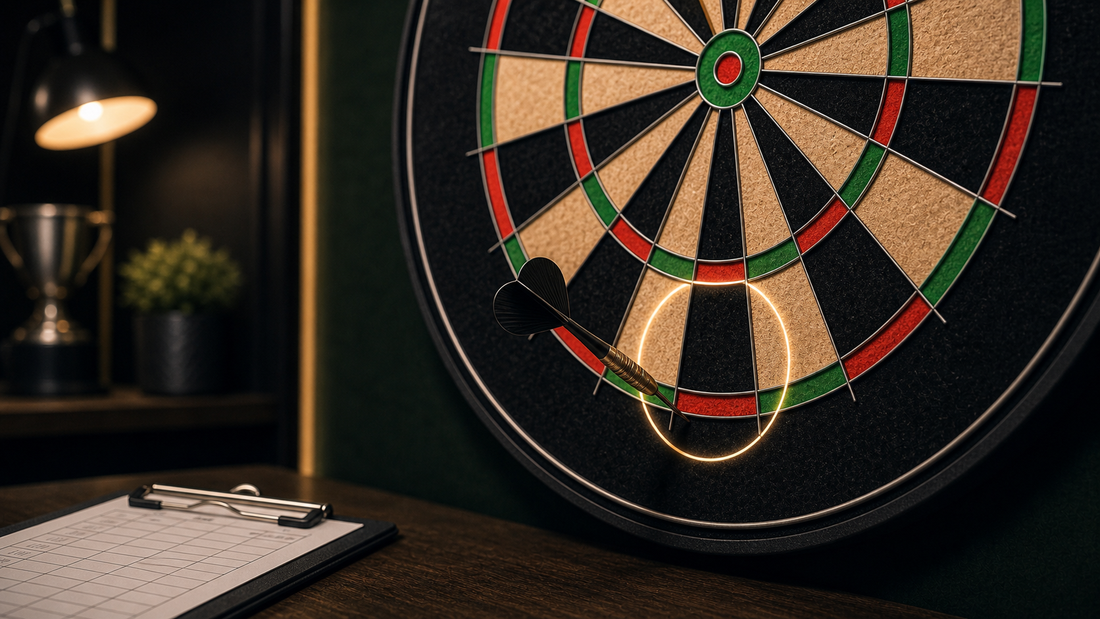 Ten points in darts featured image with low scoring dartboard segment