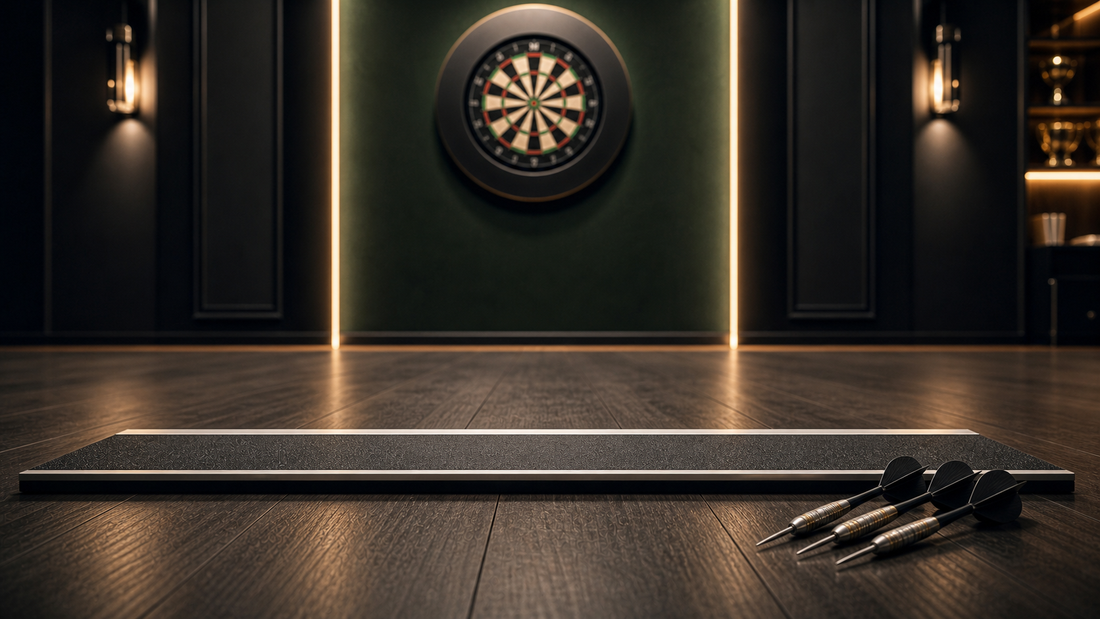 What is an oche in darts featured image with throw line and dartboard