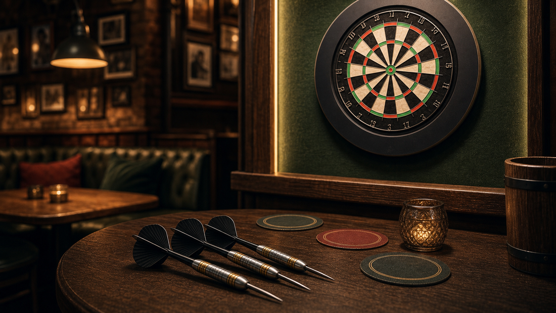 Purpose of darts featured image with social dartboard and darts setup