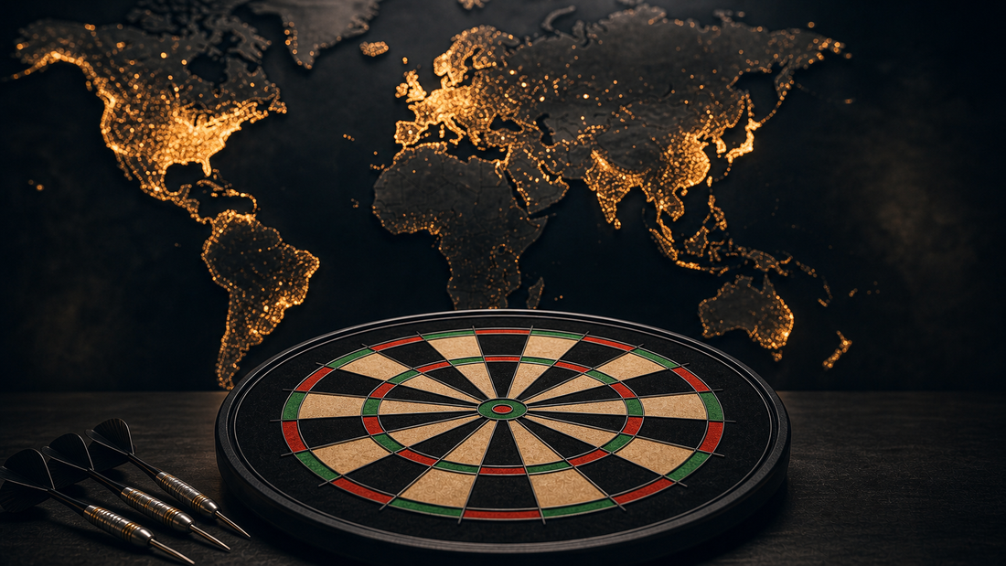 Where darts is most popular featured image with global darts map concept