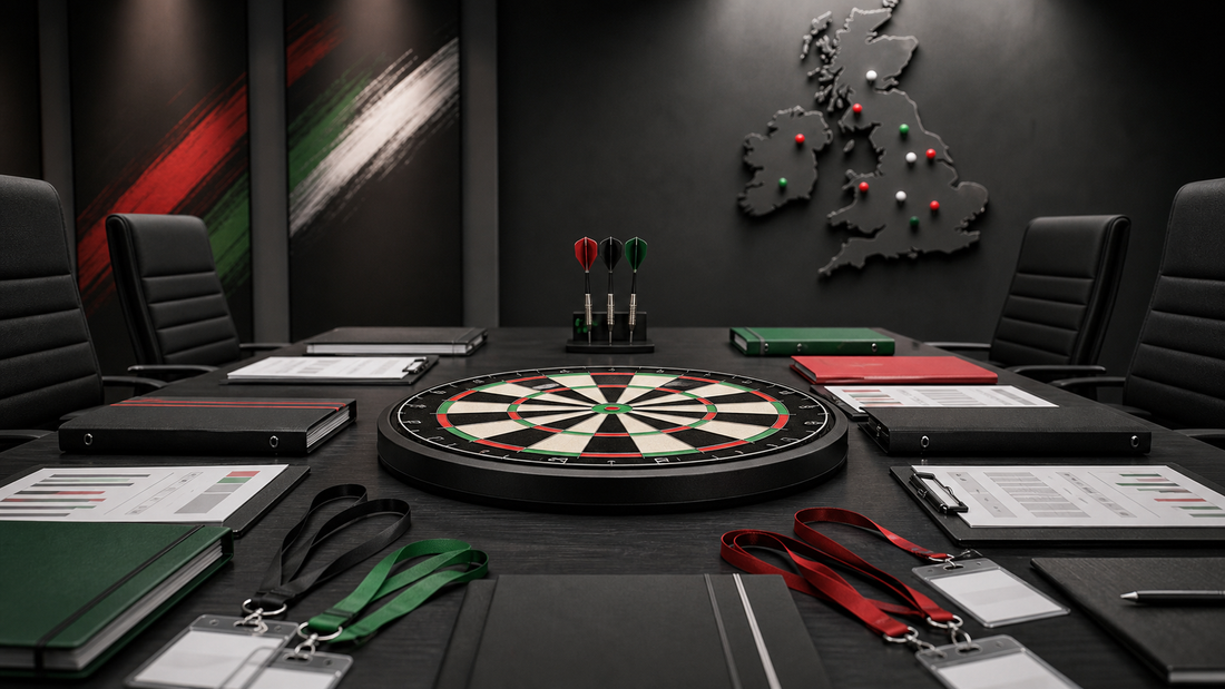 Who runs darts in the UK featured image with darts organisation concept
