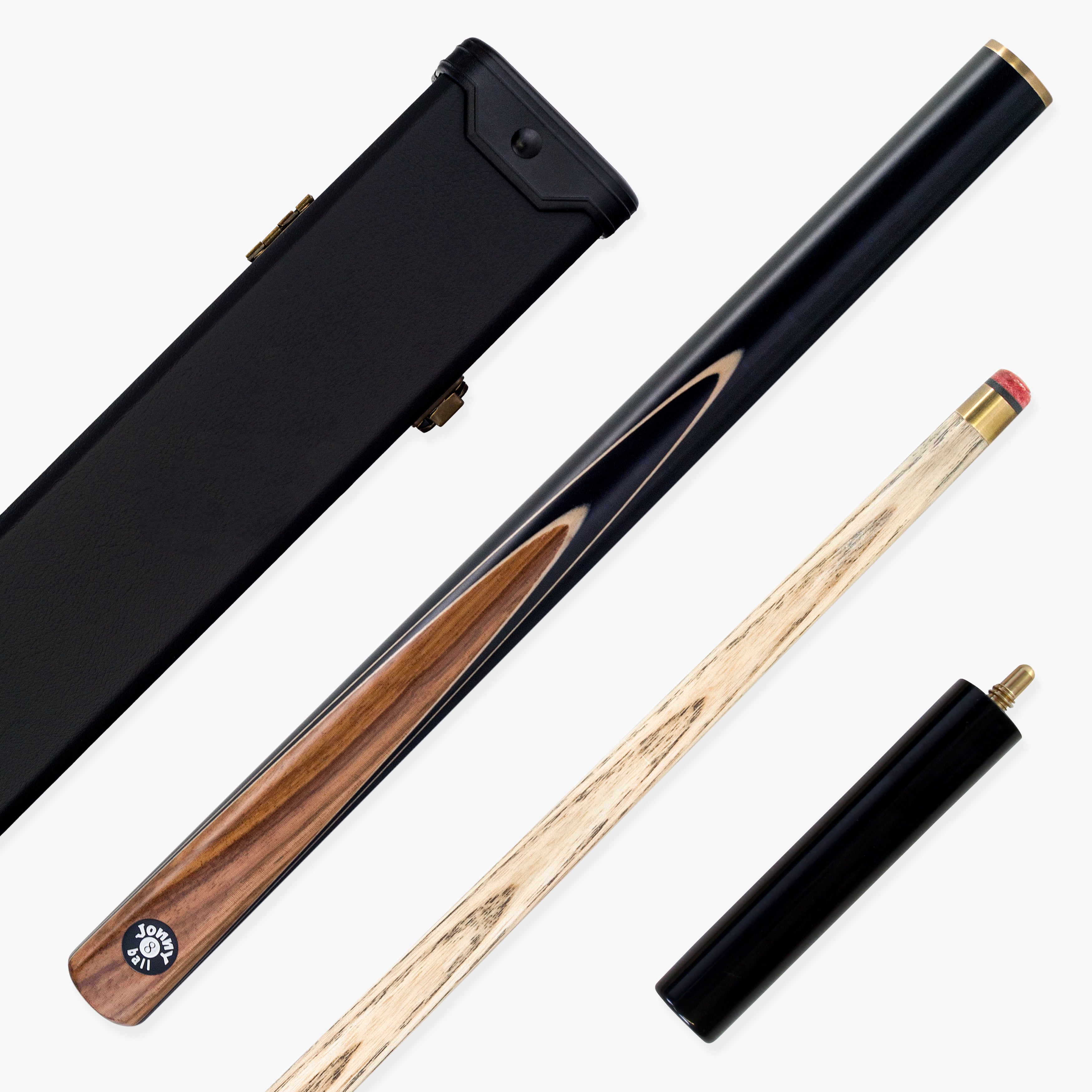 Jonny 8 Ball Pearl Series 3/4 Joint Cue and Case Set with 8mm Professional Layered Leather Tip