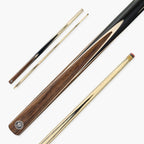 Jonny 8 Ball Walnut 57 Inch Two Piece English Pool Cue with UV Printed Ash Shaft and 8.5mm Red Layered Tip