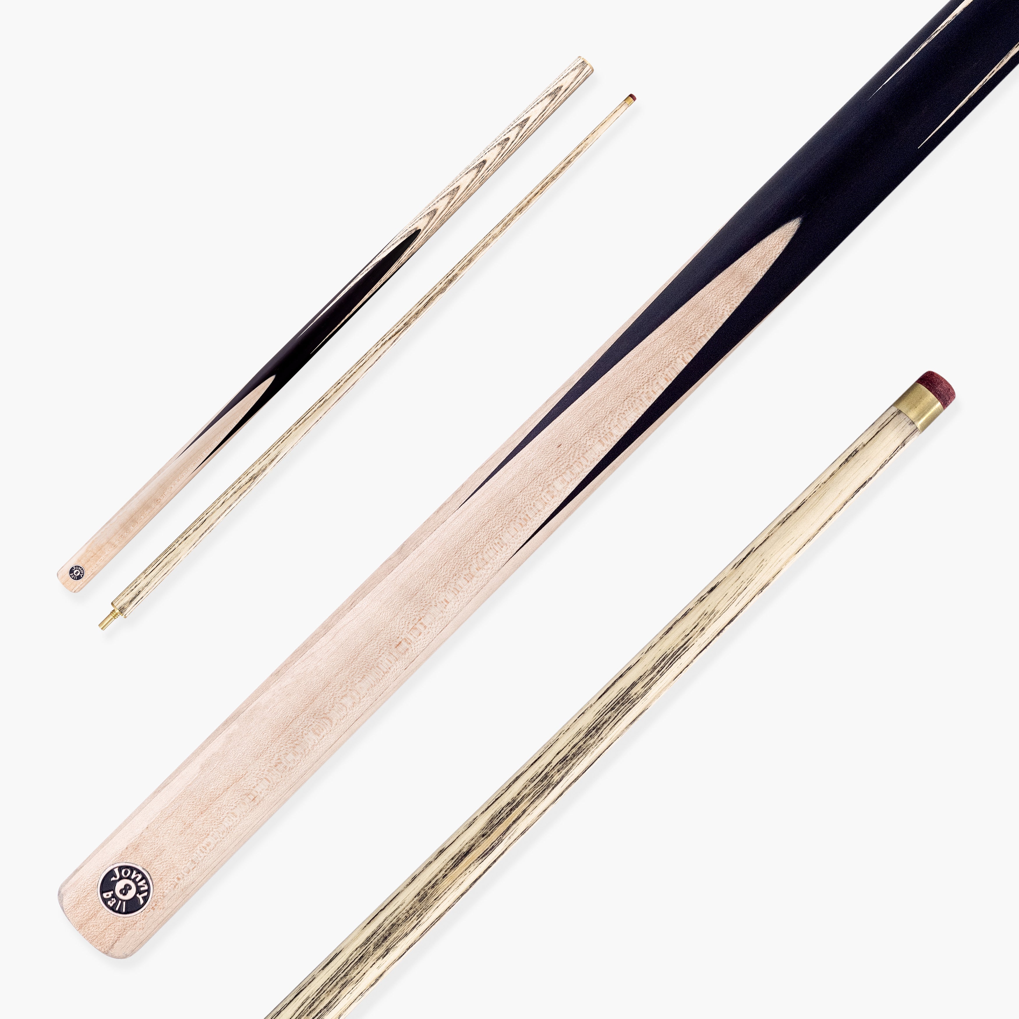 Jonny 8 Ball Jupiter 57 Inch 2 Piece Centre Joint English Pool Cue with 8.5mm Professional Layered Tip