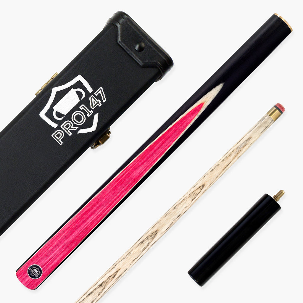 PRO147 Pink Pearl 3/4 Joint Cue and Case Set with 9.5mm Professional Layered Leather Tip