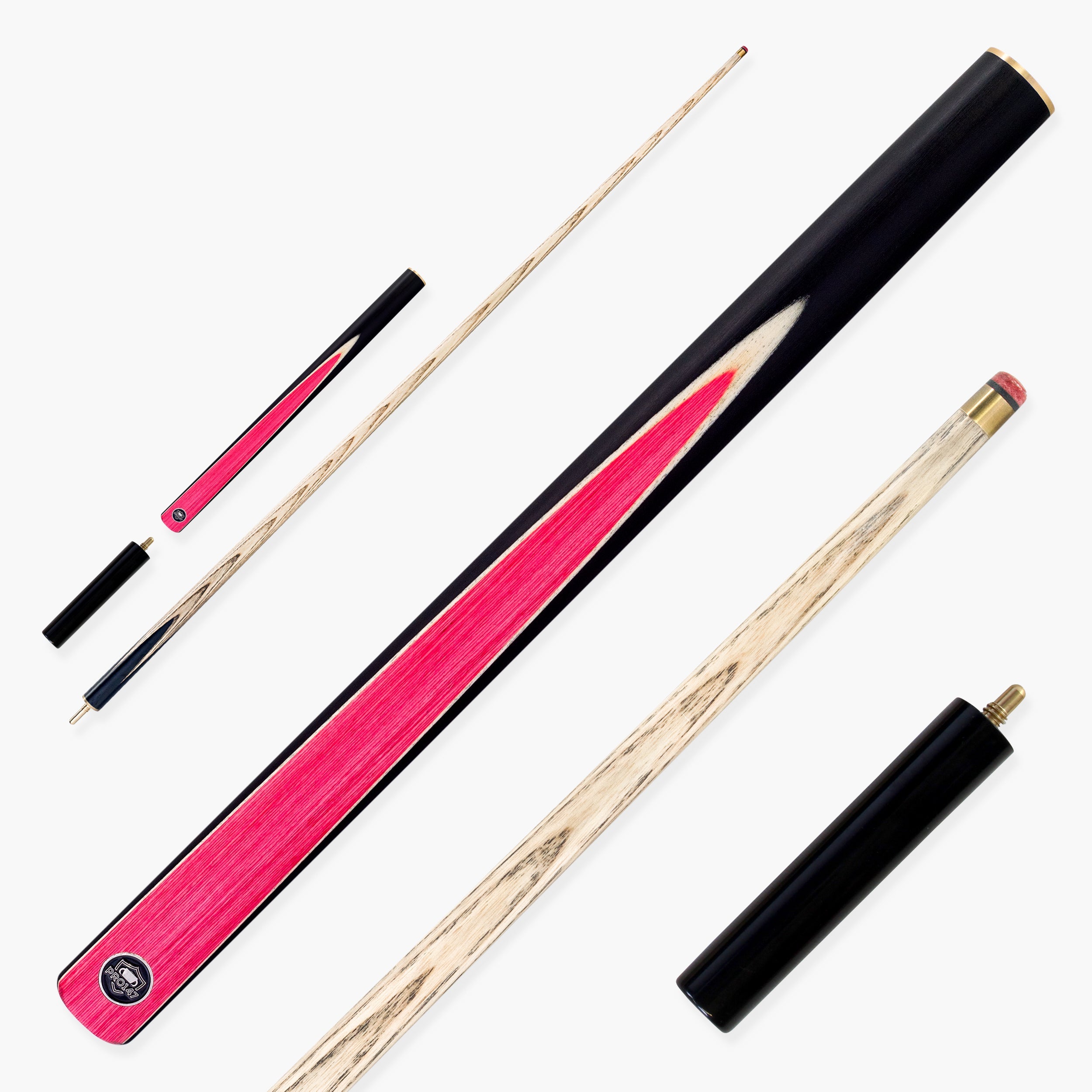 PRO147 Pink Pearl 3/4 Joint Cue with 9.5mm Professional Red Leather Tip