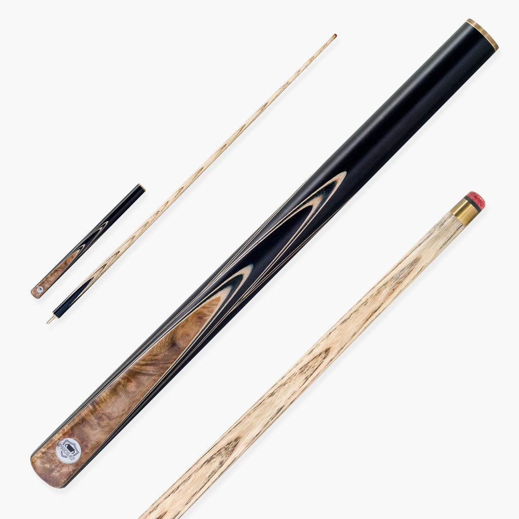 PRO147 Pearl Series Gold Burl 3/4 Joint Cue with 9.5mm Professional Red Leather Tip