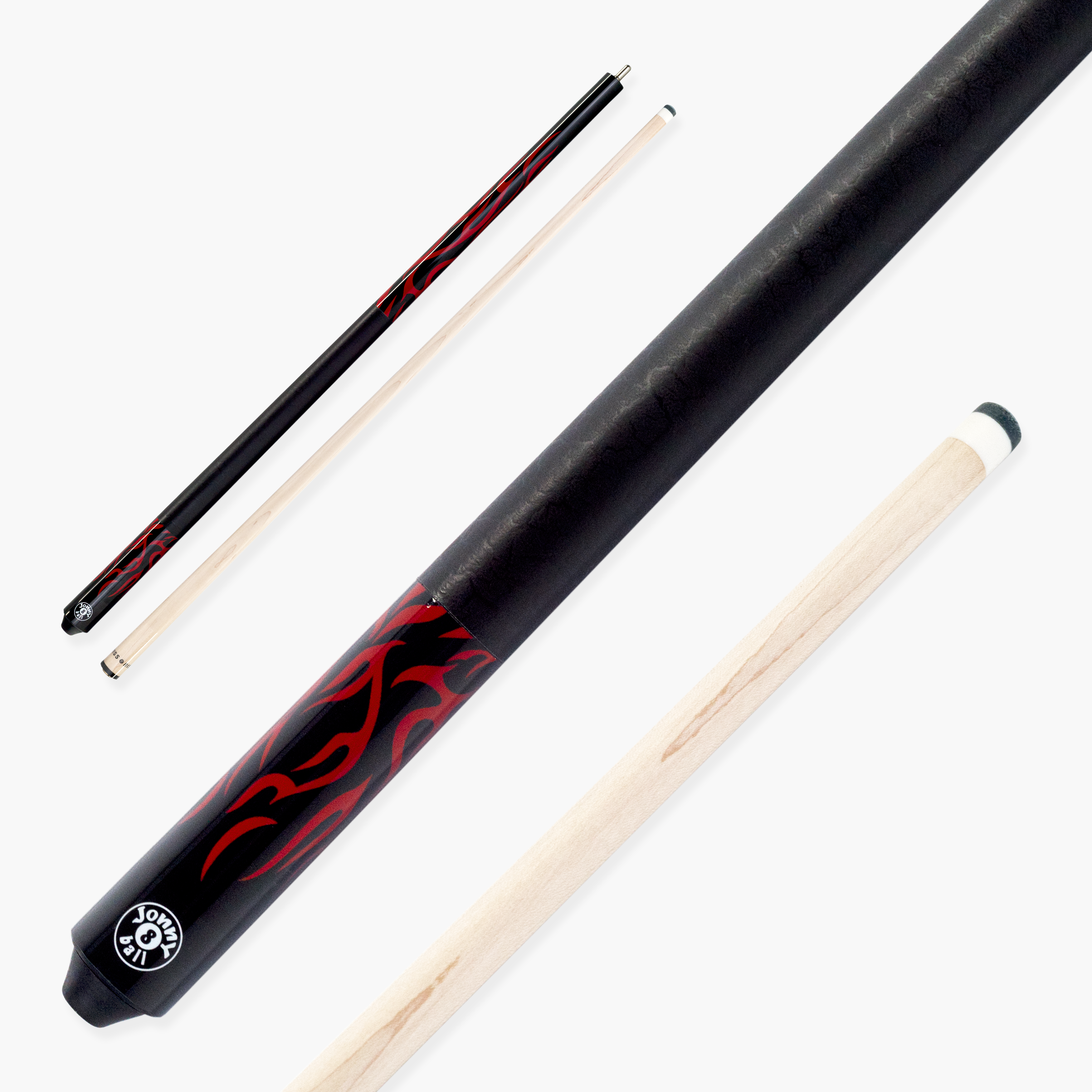 Jonny 8 Ball black 58-inch American pool cue Cue + Case