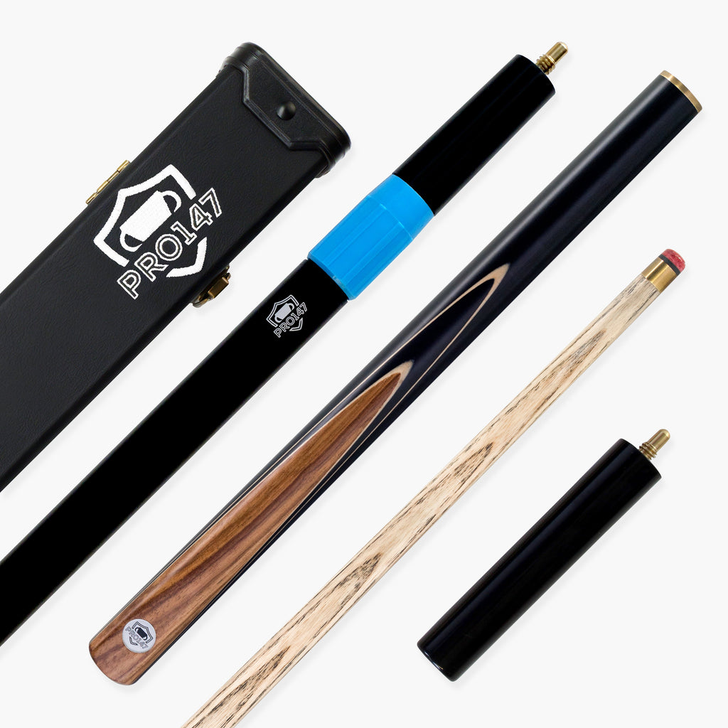 PRO147 Pearl Series Hazel Burl 3/4 Joint Deluxe Cue and Case Set with 9.5mm Professional Red Leather Tip