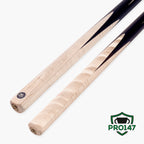 PRO147 Jupiter 57 Inch 2 Piece Snooker and Pool Cue with 9.5mm Red Layered Professional Tip