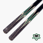 PRO147 Vortex 57 Inch 2 Piece Snooker and Pool Cue with 9.5mm Red Layered Professional Tip