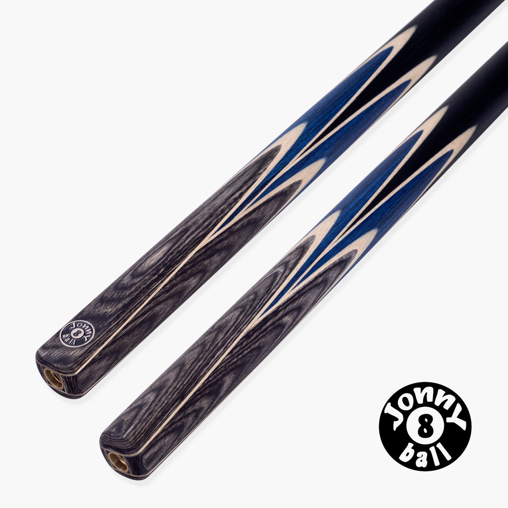 Jonny 8 Ball Vortex 2 Piece 57 Inch English Pool Cue and Case Set with 8.5mm Red Layered Tip