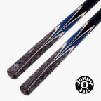 Jonny 8 Ball Vortex 2 Piece 57 Inch English Pool Cue and Case Set with 8.5mm Red Layered Tip