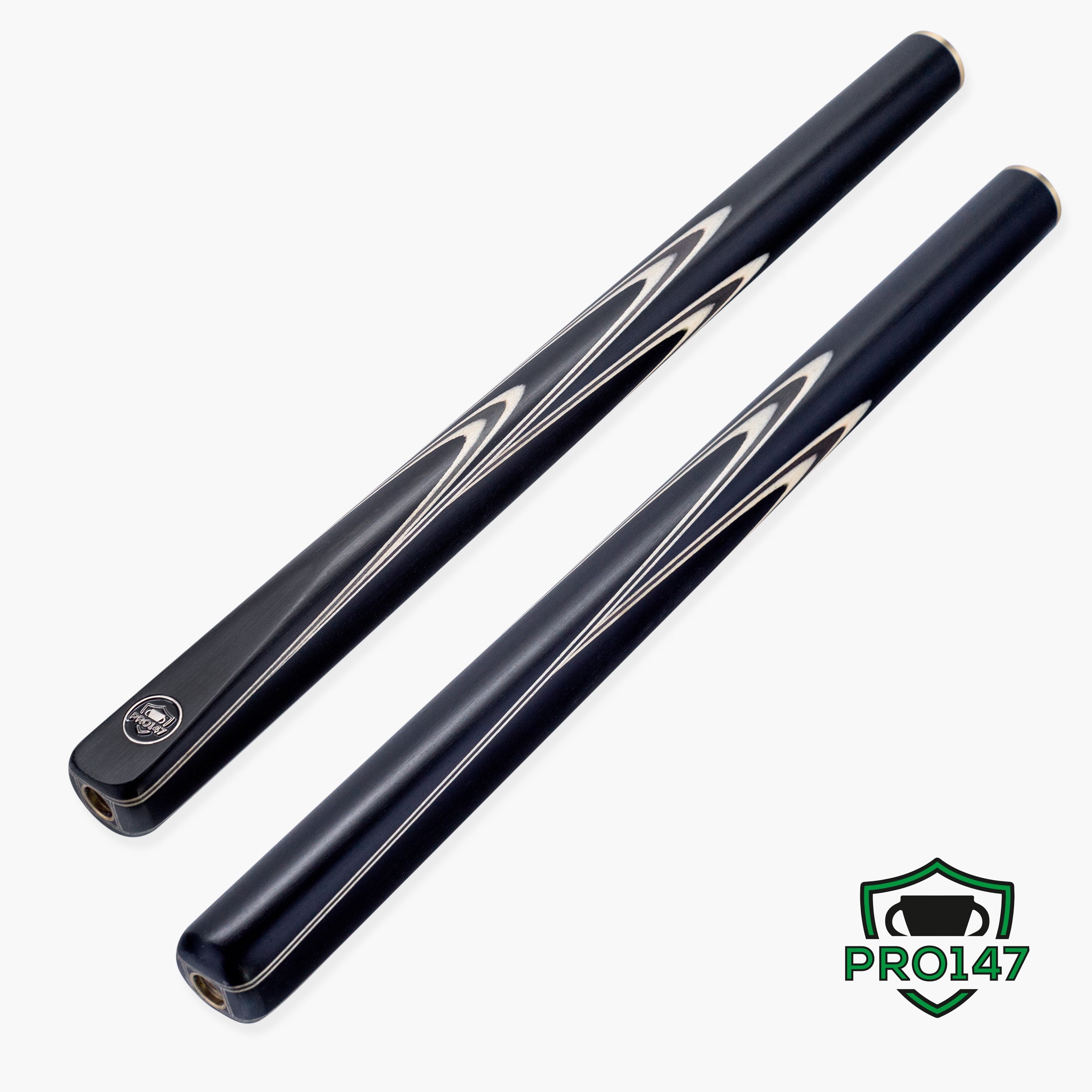 PRO147 Apollo 58 Inch 3/4 Jointed Hand Spliced Premium Snooker and Pool Cue 9.5mm Tip