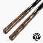 Jonny 8 Ball Walnut 57 Inch Two Piece English Pool Cue with UV Printed Ash Shaft and 8.5mm Red Layered Tip