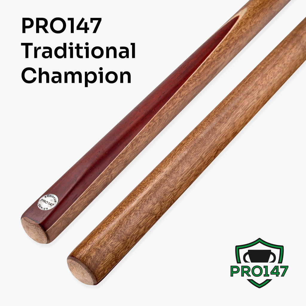 PRO147 Traditional CHAMPION 57 Inch 2 Piece Pool Snooker Cue with 9.5mm Tip - SE13