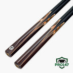 PRO147 TIGER 2 Piece Snooker and Pool Cue and Case Set with 9.5mm Leather Tip