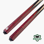 PRO147 Farsley Two Piece Snooker and Pool Cue and Case Set with 9.5mm Green Layered Tip