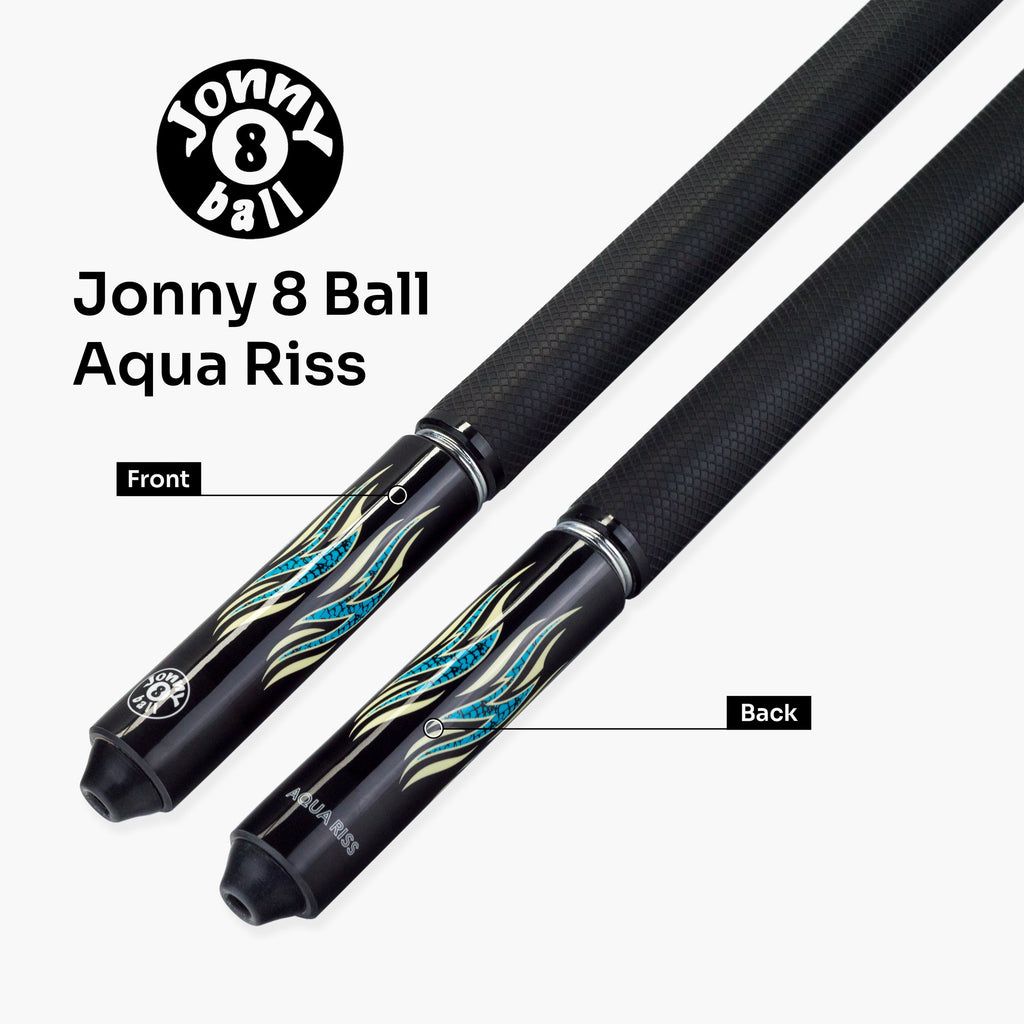 Jonny 8 Ball Aqua Riss American pool break jump cue
