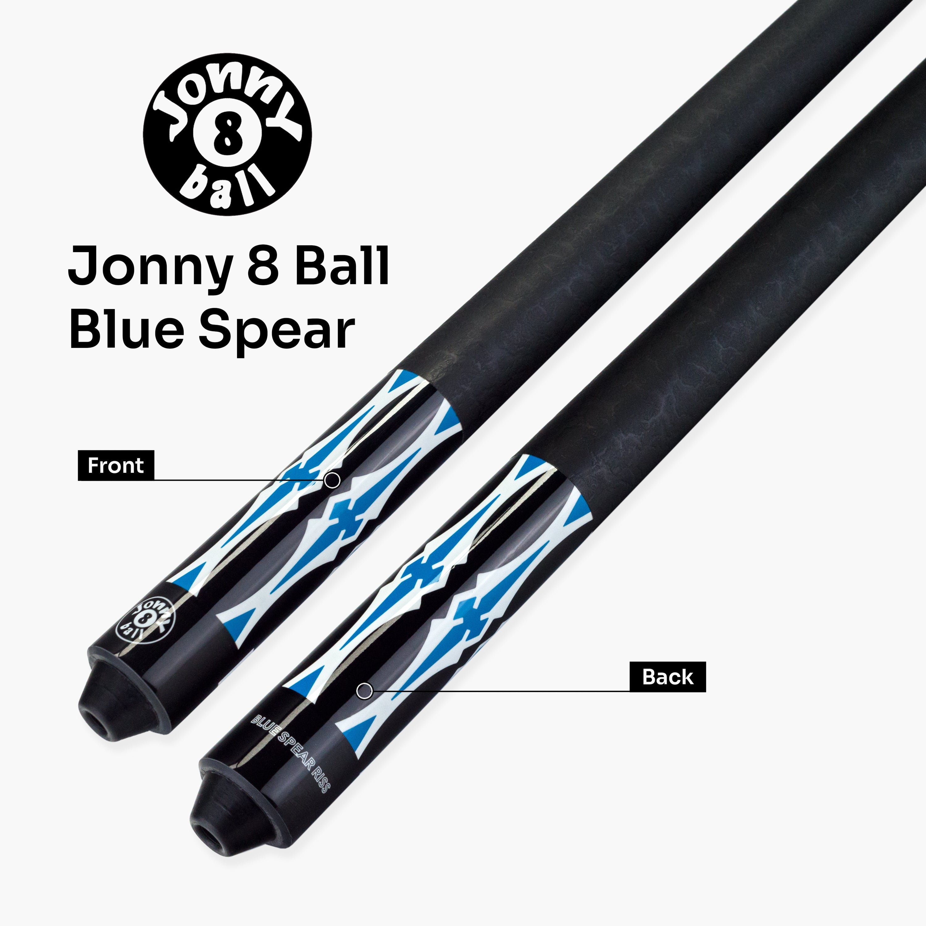 Jonny 8 Ball black American pool break cue