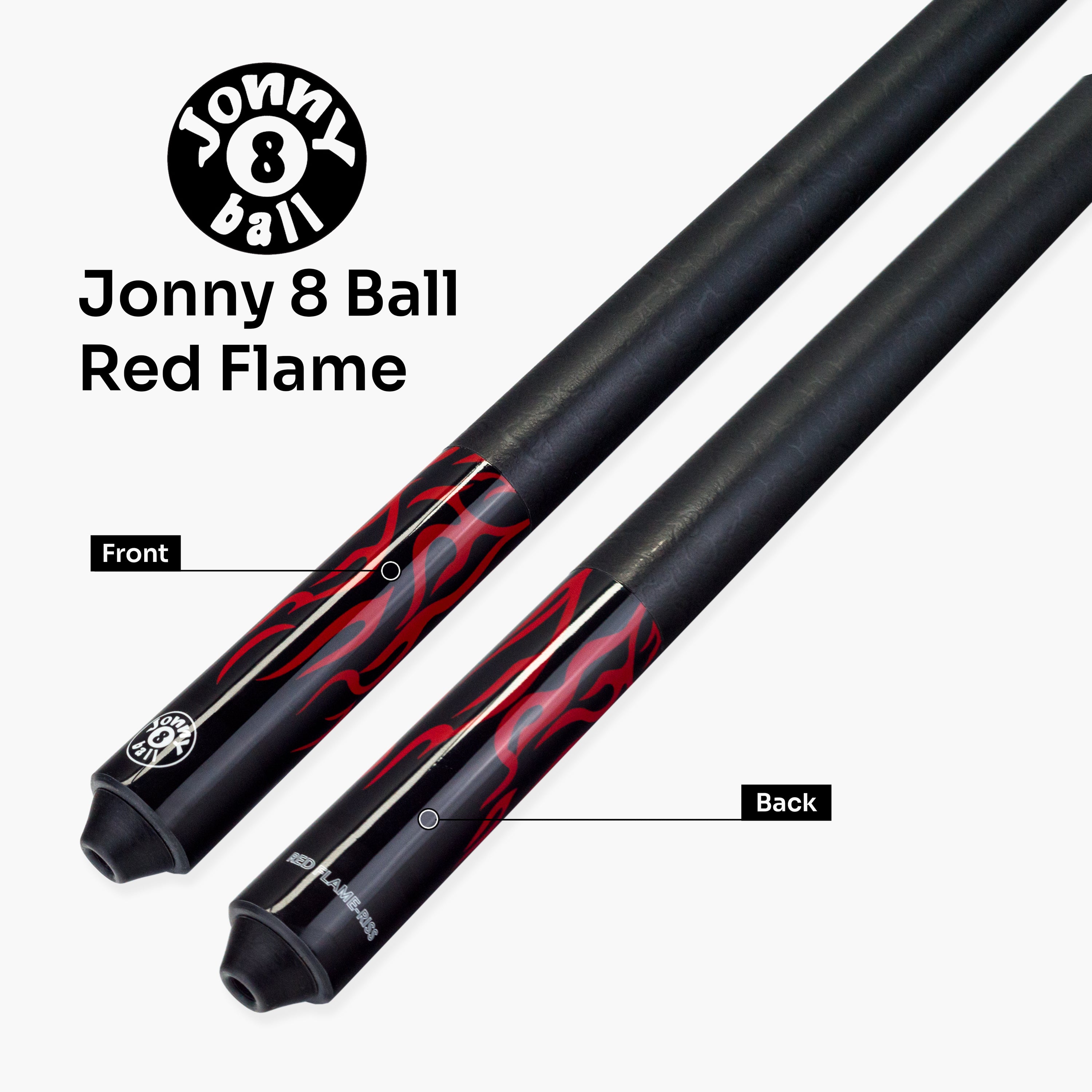 Jonny 8 Ball black American pool break cue