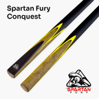 Spartan Fury CONQUEST 2 Piece Matching Ash Centre Joint Snooker Pool Cue 9.5mm Tip