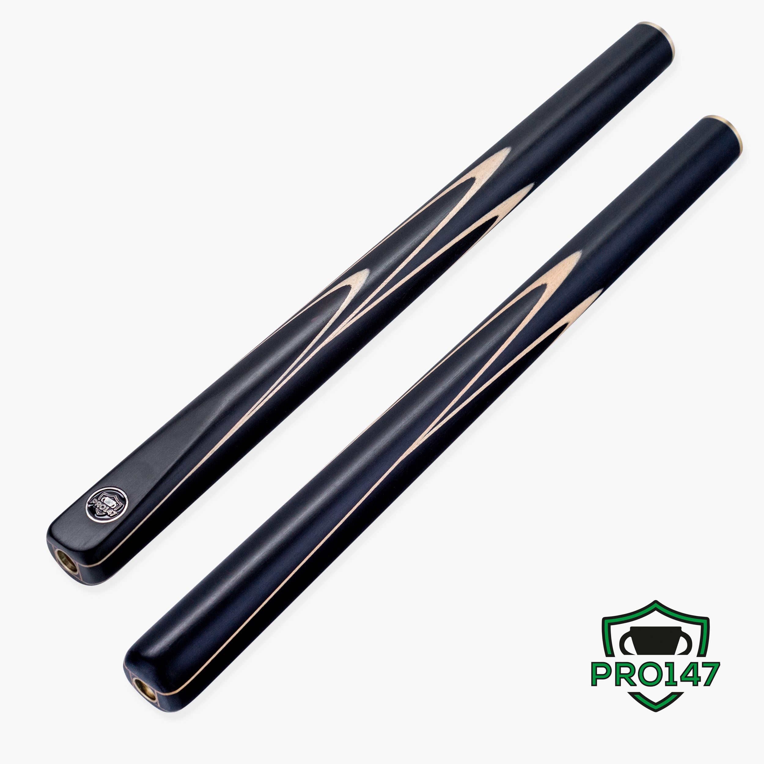 PRO147 Apollo 58 Inch 3/4 Jointed Hand Spliced Premium Snooker and Pool Cue 9.5mm Tip