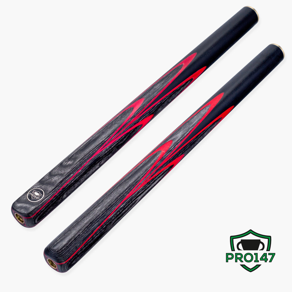 PRO147 Apollo 58 Inch 3/4 Jointed Hand Spliced Premium Snooker and Pool Cue 9.5mm Tip
