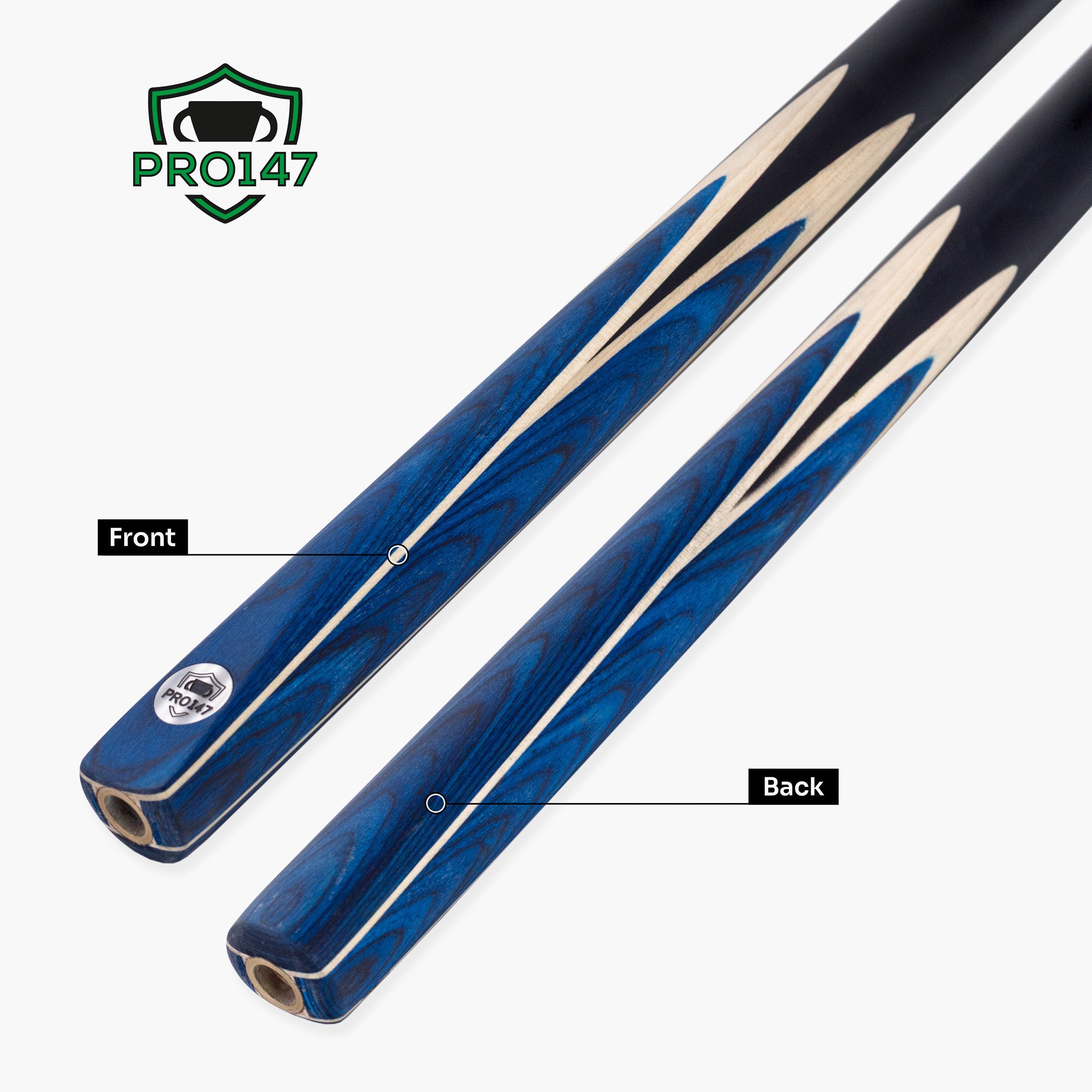 PRO147 Windsor 57 Inch 2 Piece Ash Snooker and Pool Cue with 9.5mm Tip