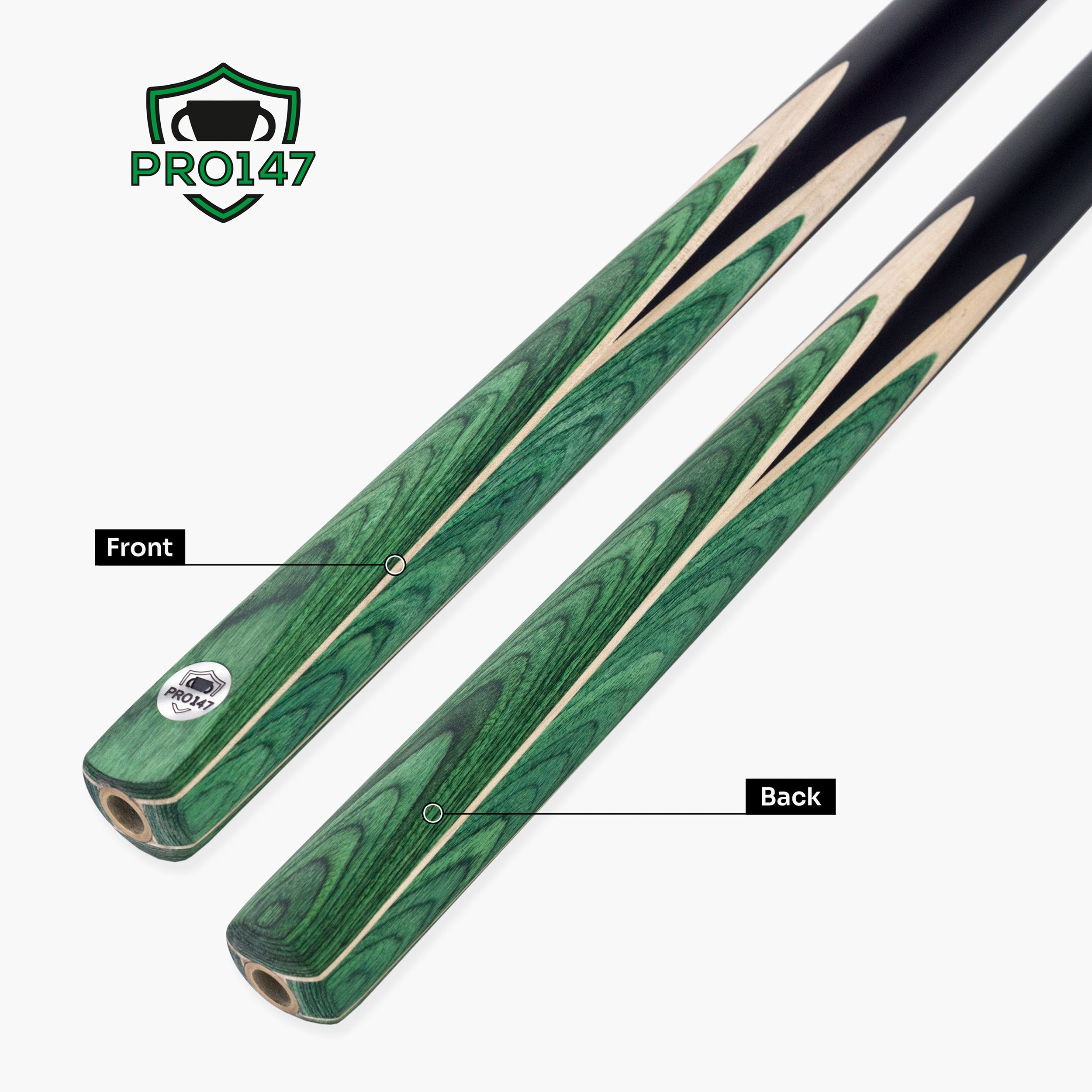 PRO147 Windsor 57 Inch 2 Piece Ash Snooker and Pool Cue with 9.5mm Tip