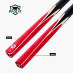 PRO147 Windsor 2 Piece Snooker and Pool Cue and Case Set 9.5mm Red Professional Tip