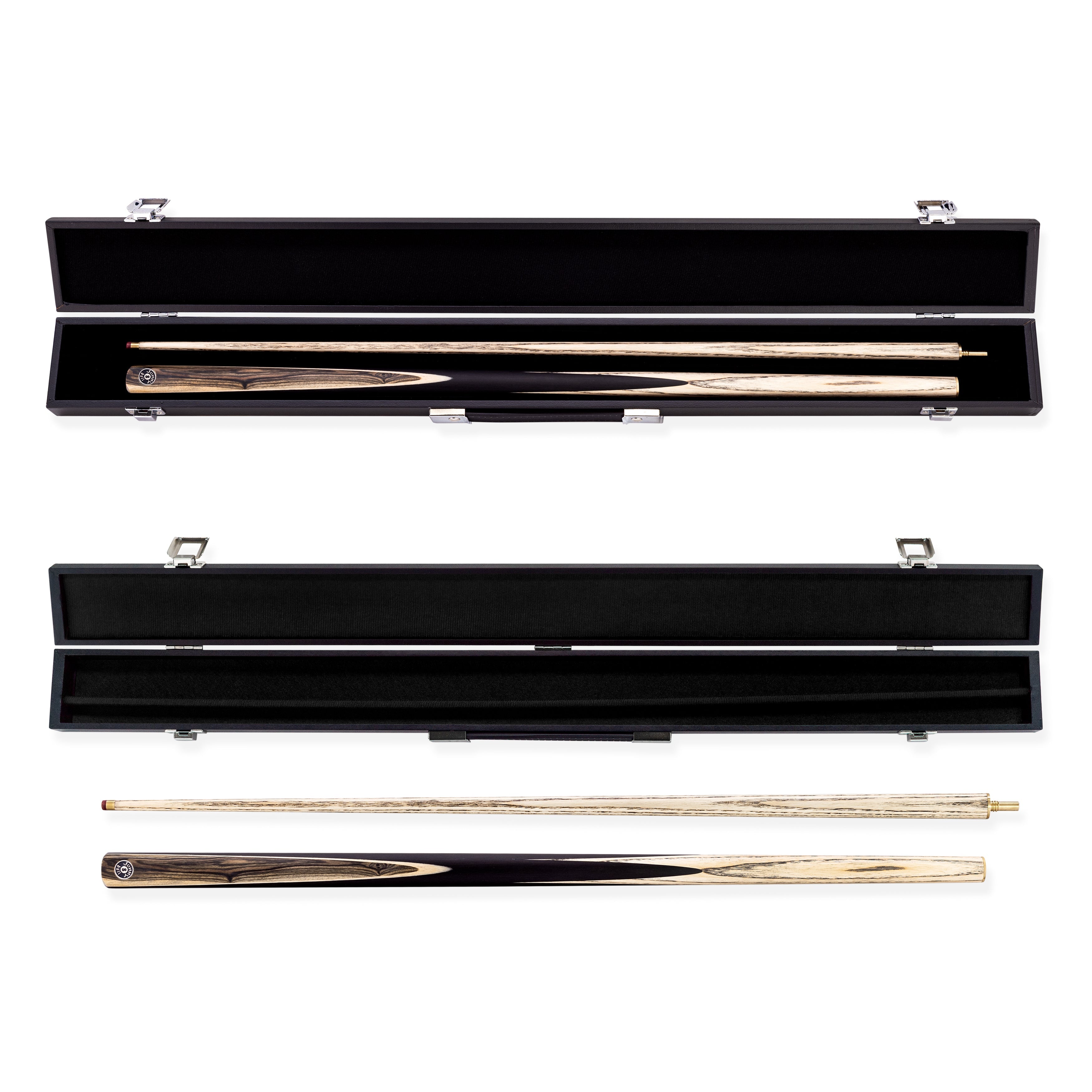 Jonny 8 Ball Sherwood 2 Piece 57 Inch English Pool Cue and Case Set with 8.5mm Red Layered Tip